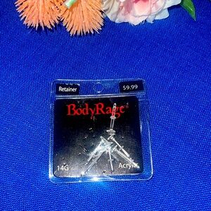 Body Rage body piercing acrylic retainer retainers 14g 6 pc New